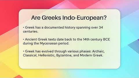 Are Greeks Indo-European? - Ancient Wonders Revealed