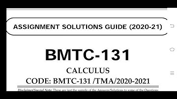 BMTC 131 Ignou Solved Assignment