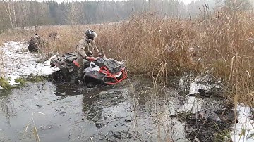 BRP outlander 1000 xmr 2017  и грязь, ТЕСТ шины ITP CRYPTID   !!!