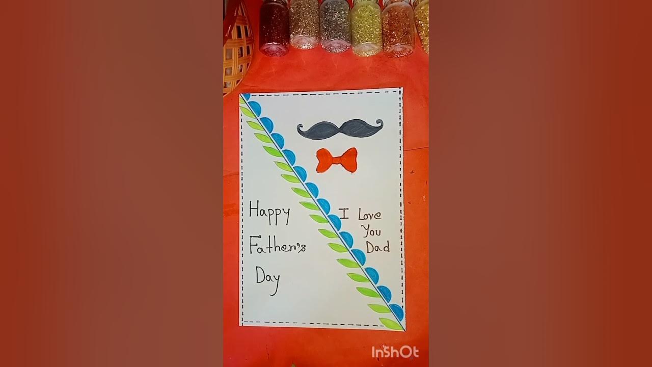 Easy Father's Day Card #art #support #subscribe #92 home drawing. - YouTube