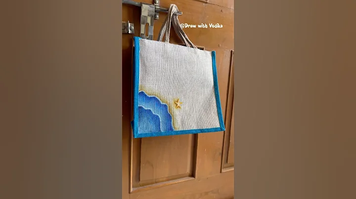 Painting a blank tote bag for summer!✨💗🫶🏻 #artidea#art#diy#shorts