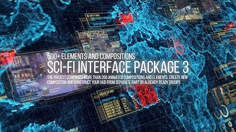 After Effects Template: Sci-fi Interface HUD Package 3
