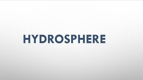 HYDROSPHERE | Unit 1 | Fundamentals Of Environmental Science