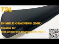 In mold graining img solution provider for soft automotive interior parts oems nickel shell mold