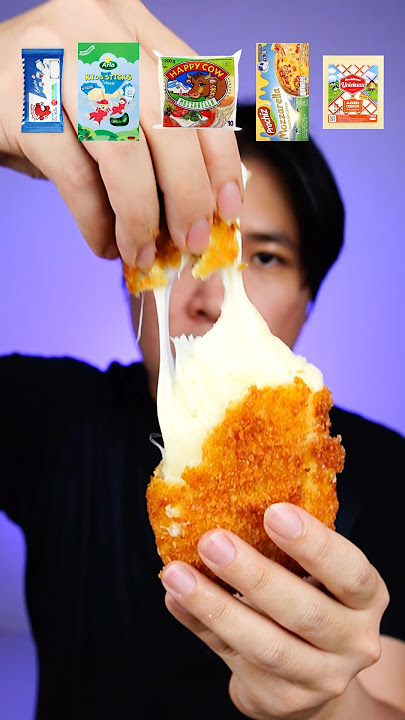 EATING VARIOUS FRIED CHEESE #asmr #mukbang