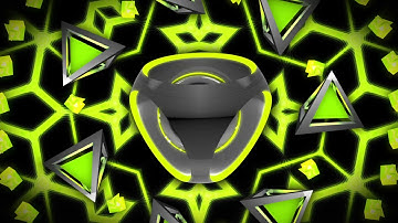 Neon Yellow Geometric Abstract Glowing Quantum - VFX Video Loop HD - Free VJ Loops Download