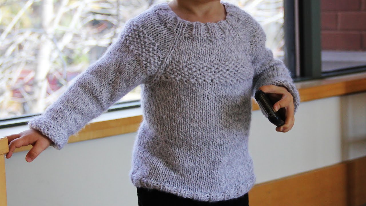 How To Knit Raglan Sweater For A Child Video Tutorial With Detailed Instructions