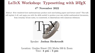 LaTeX Workshop Session 2