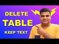 How To Remove Table But Keep Text In Word 365