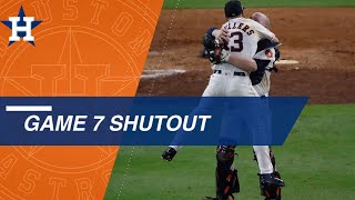 ALCS Gm 7: Astros pitchers shut out Yankees, advance to the World Series