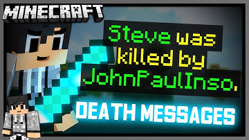 "WAS KILLED BY PLAYER" DEATH MESSAGE IN VANILLA MINECRAFT 1.15/1.16 | [CUSTOM DEATH MESSAGE] COMMAND