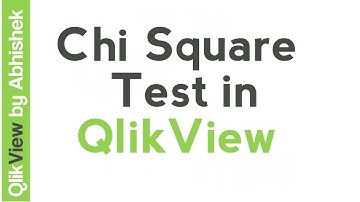 QlikView tutorial How to do Chi Square Test in QlikView with Statistical Chart Wizard | Data & Tools