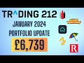 Trading 212 portfolio update  uk dividend stocks  january 2024