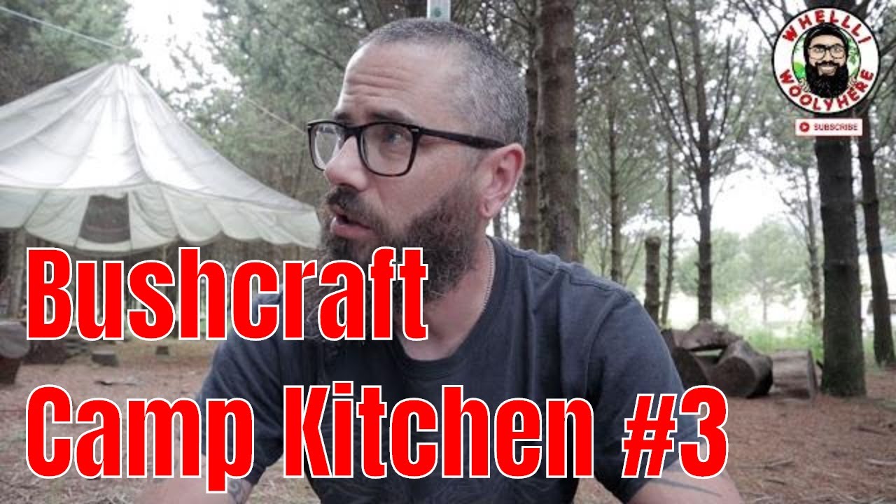 Bushcraft Camp Kitchen # 3 Digging holes, Setting Poles - YouTube