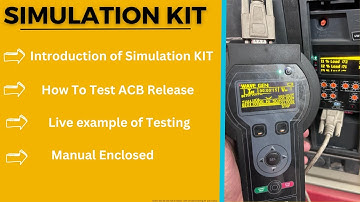 Quick Setup Demonstration: Testing L&T ACB(Air Circuit Breaker)Matrix Release with simulation kit