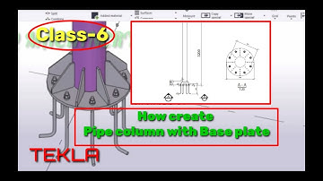 How to create pipe column with base plate in tekla 2021 in telugu tutorials