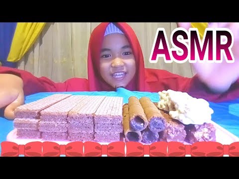 ASMR CHOCOLATE WAFER ROLLS AND WAFER CRISPY