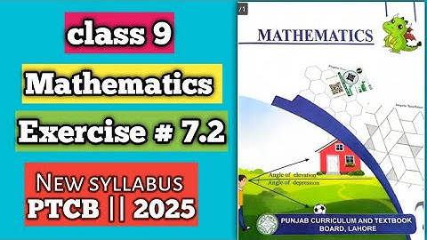 PCTB || New syllabus 2025📚 || Mathematics || Class 9 Exercise 7.2 || New Addition #PCTB #2025 #maths
