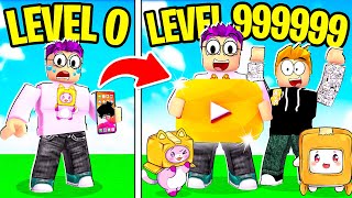 Can We Be The MOST FAMOUS YOUTUBERS EVER In ROBLOX YOUTUBE SIMULATOR!? (MAX LEVEL!) screenshot 4