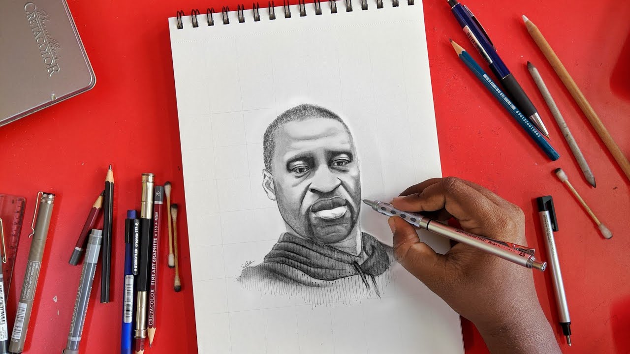 George Floyd Drawing Tutorial Drawing George Floyd | - YouTube