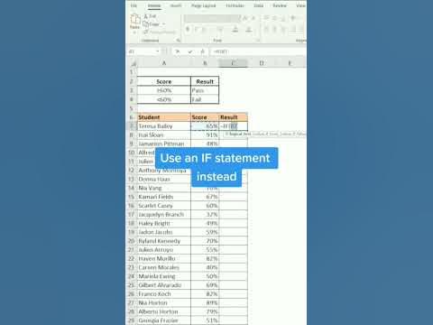 how to used IF formula in excel || Pass and fail formula in excel ...