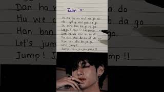 Jump song~Taehyung part #bts #방탄소년단 #kpop #lyricvideo #jump #taehyung #v #btsv #taehyungedit #viral