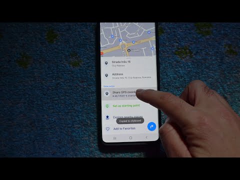 How to show and copy GPS coordinates in Sygic (Android phone)