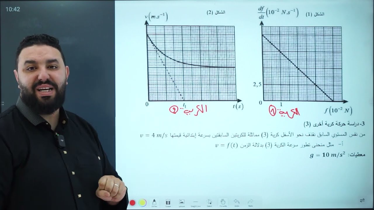 السقوط الشاقولي II المعادلة التفاضلية للاحتكاك