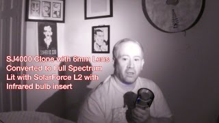 Nightvision SJ4000 with 6mm Lens Converted to  Full Spectrum Camera & Audio Technica ATR2500 Mic