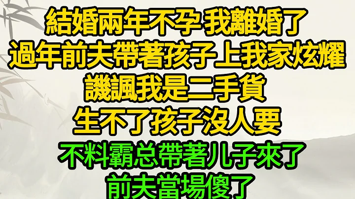 結婚兩年不孕 我離婚了，過年前夫帶著孩子上我家炫耀，譏諷我是二手貨 生不了孩子沒人要，不料霸總帶著兒子回來，前夫當場傻了 - 天天要聞