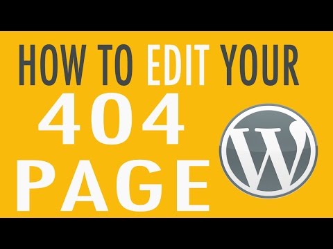 How to edit your 404 Page in WordPress