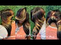 Phoenix fire 🔥 18inch Quickweave Bob with leave out| protective cap method