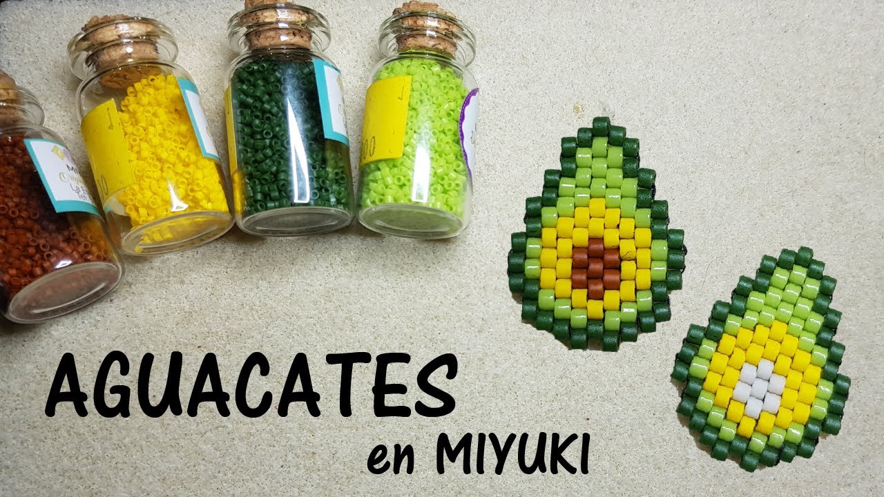 Aretes de aguacates en miyuki 🥑 / DIY / AguacateLovers 💛