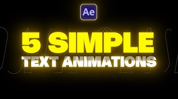 5 Text Animations in After Effects | After Effects Tutorial