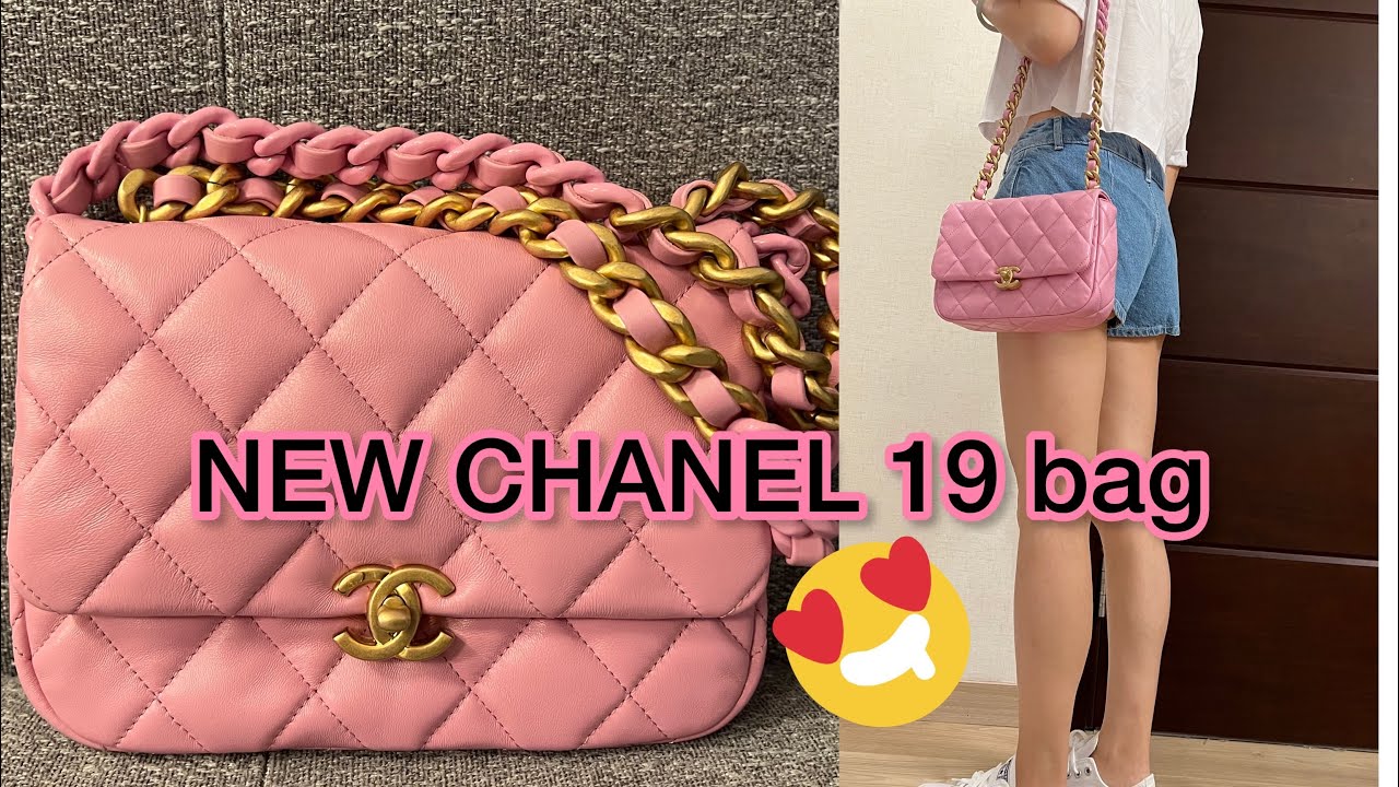 UNBOXING MY NEW PINK CHANEL 19 BAG / modshots / what fits / reveal❤️❤️ 