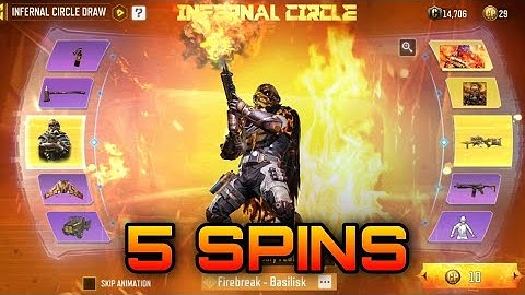 5 Spins Good Items Firebreak Basilisk Lucky Draw in codm