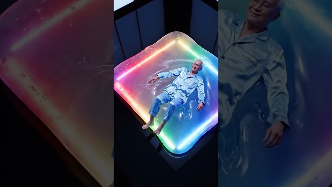 Rainbow Jelly Bed | Floating on Liquid Light 
