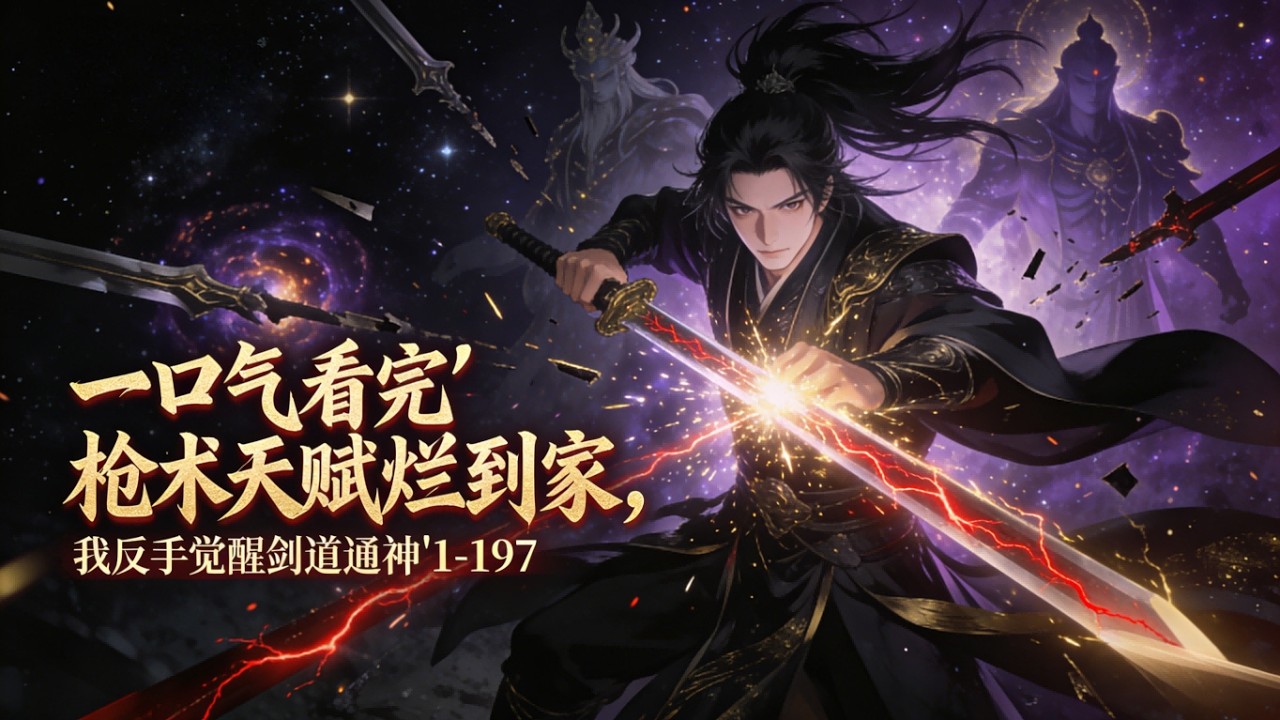 一口气看完《枪术天赋烂到家，我反手觉醒剑道通神》1-197 星空无垠，众神伟岸；我有一剑，宇宙齐黯。 李沧澜穿越成练枪入魔的高三生，觉醒天赋剑道通神：练剑一日，可抵百日！无视瓶颈！弃枪修剑，横扫星空！