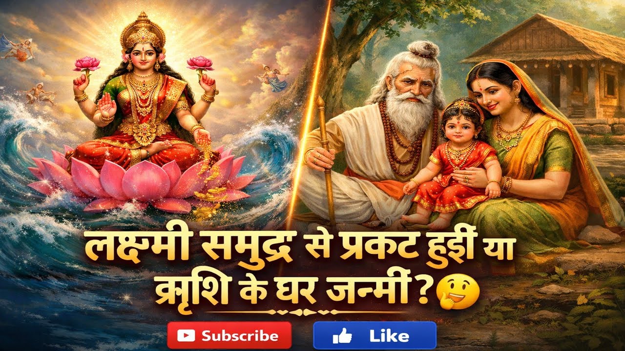 लक्ष्मी समुद्र से प्रकट हुईं या ऋषि के घर जन्मीं?