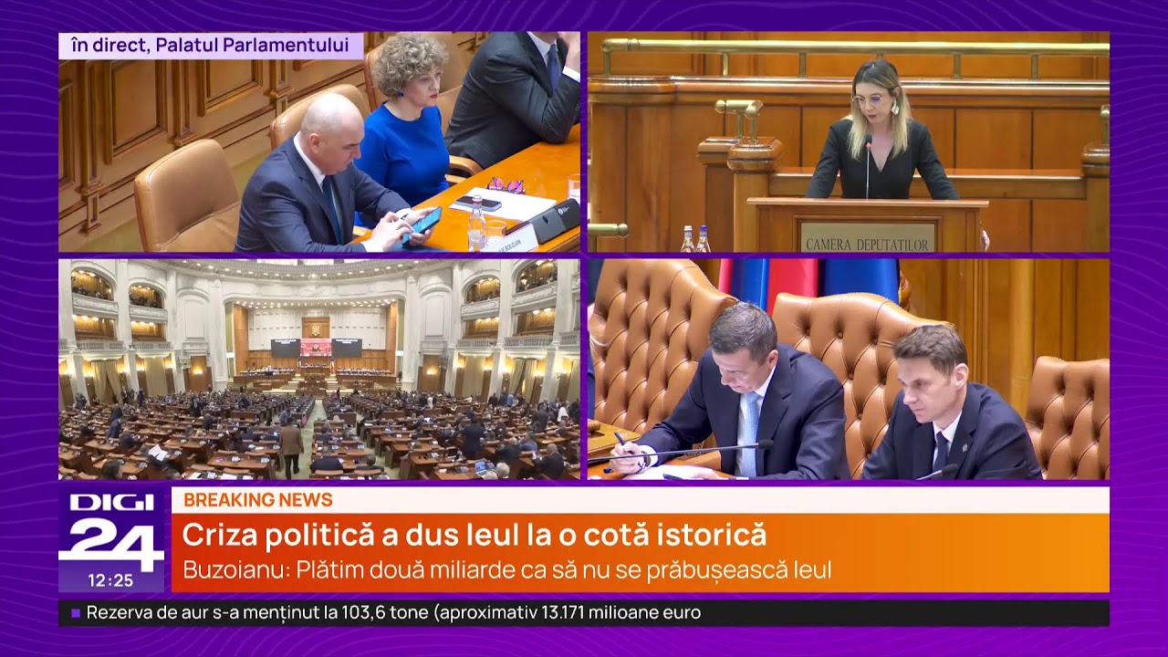🟣 Dezbaterea în Parlament privind moțiunea de cenzură împotriva lui Bolojan (II)
