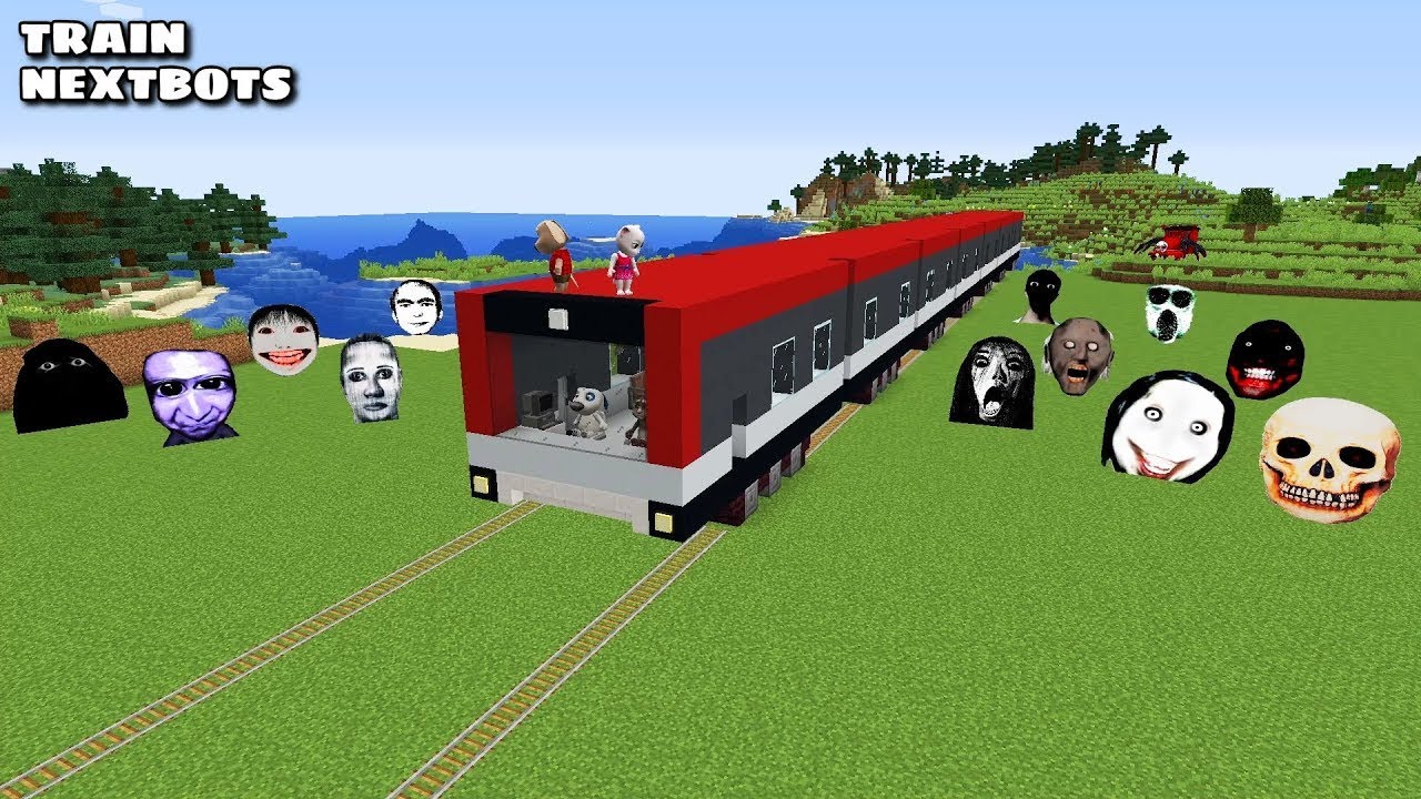 SURVIVAL LONG TRAIN WITH 100 NEXTBOTS hindi in Minecraft - Gameplay - Coffin Meme