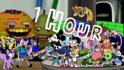 1 Hour FNF Sliced - But Everyone Sings It Different Characters Sing It VS Corrupted Annoying Orange