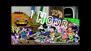 1 Hour FNF Sliced - But Everyone Sings It Different Characters Sing It VS Corrupted Annoying Orange