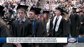 UNH class of 2024 celebrate graduation four years after pandemic canceled ceremonies