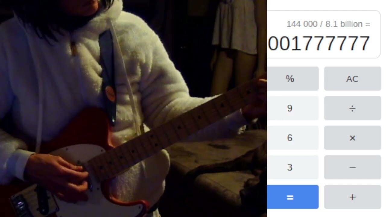 plays electric guitar first time ~alone 4 ChristMASS