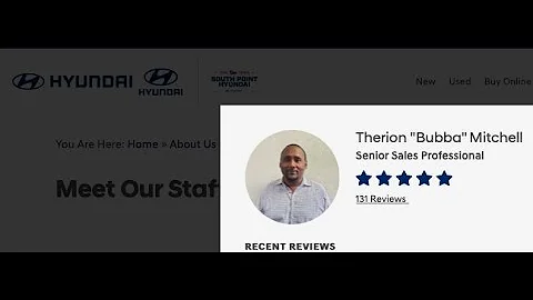 Therion Mitchell (Bubba) at South Point Hyundai de...