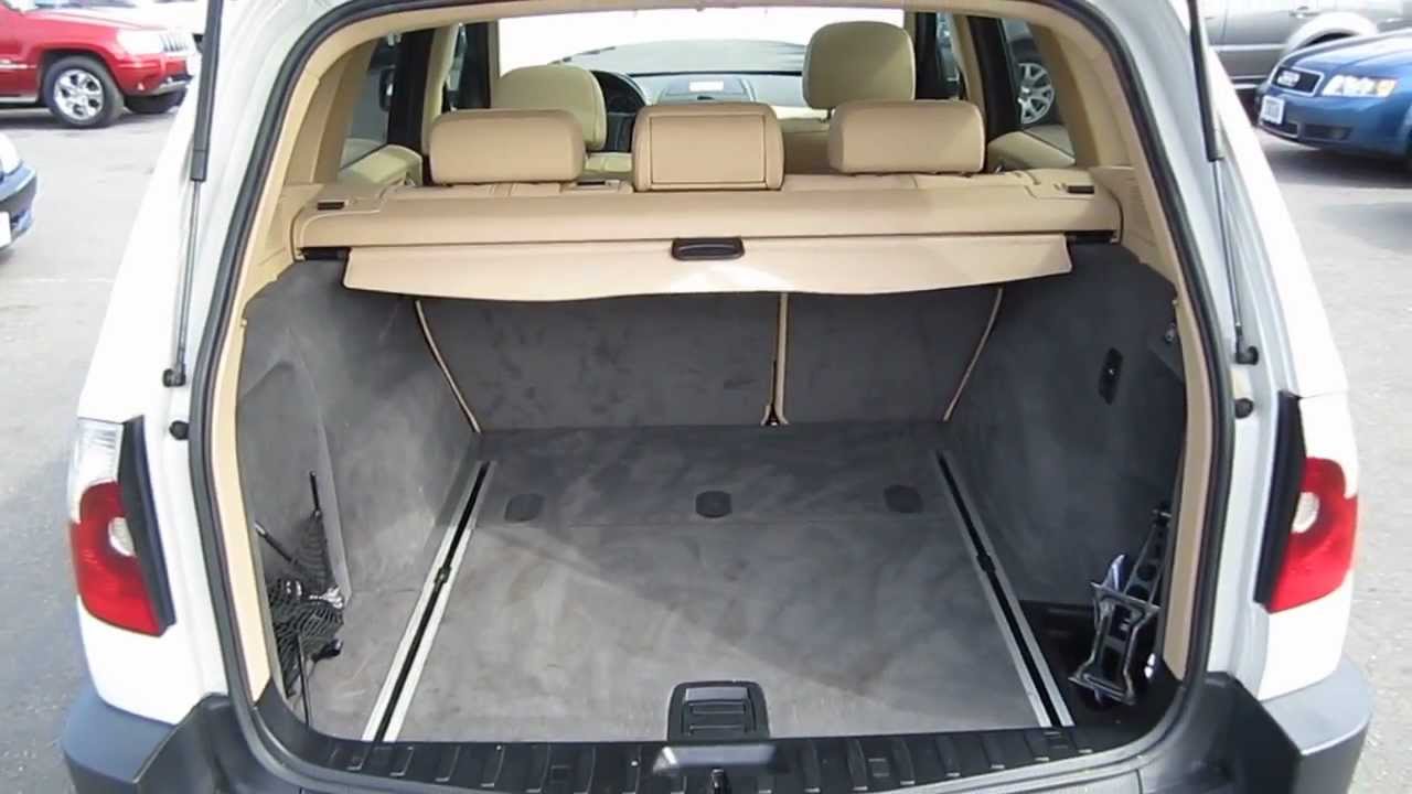 2004 BMW X3, white - Stock# LC37250 - Engine and rear interior - YouTube