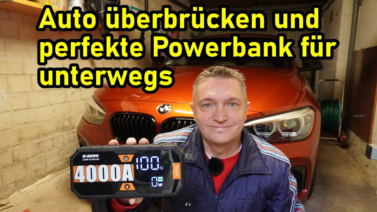 Jfegwo car 4000a 6000a tragbarer Starthilfe mit Power bank Schnell