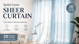 Solid Color Sheer Curtain Panel | Soft Light, 20 Colors | LKKLILY screenshot 3