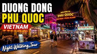 Duong Dong, Phu Quoc, Vietnam - Night Walking Tour [4K, no narration]